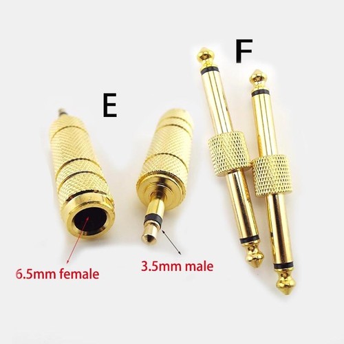 5pcs 6.35mm 6.5 male Plug to 3.5mm female Jack Audio Microphone Converter Aux - Picture 6 of 19