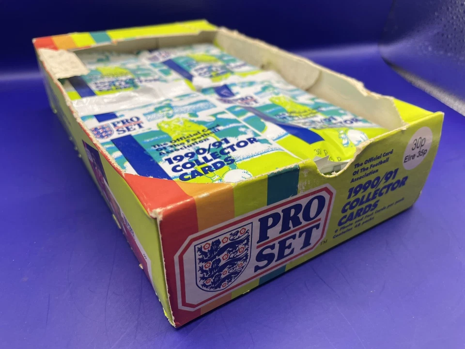 Juego profesional de tarjetas de coleccionista de fútbol 1990-91 30 paquetes sin abrir Foto 4 de 4