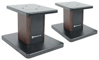 Rockville 8” Dark Wood Studio Monitor Speaker Stands For Genelec 8050B Monitors