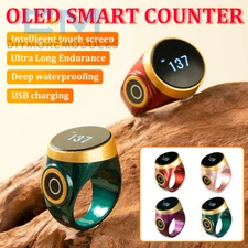 Digital Touch Screen Tally Counter Ring For Muslims Zikr Tasbeeh 5 Prayer Time