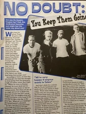 No Doubt, Gwen Stefani, Full Page Vintage Clipping