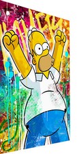 Leinwand Bilder  Homer Simpson Pop Art Wandbilder -Hochwertiger Kunstdruck