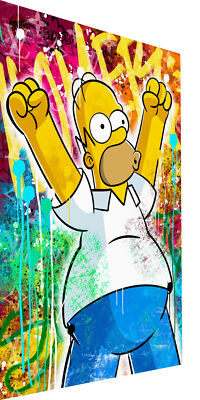 Leinwand Bilder  Homer Simpson Pop Art Wandbilder -Hochwertiger Kunstdruck