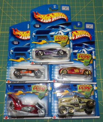 5X - 2002 Hot Wheels - Buick Wildcat, Old #3, Fright Bike, Chrysler, XS-IVE