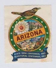 Arizona - shows wear as seen no gum  stamp 4-30-23 Cinderella