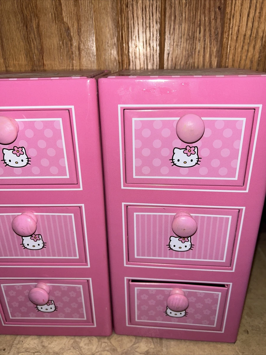 Sanrio Hello Kitty Pink Wood Jewelry Box with Tray - Officially Licensed Authentic