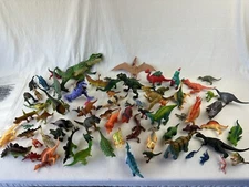 HUGE Dinosaur Toys Large Lot of 70 Assorted Types Sizes And Age Party Favors
