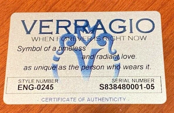 ANILLO DE COMPROMISO VERRAGIO NUEVO ESCAPARATE MUESTRA PLATINO ENG-0245 Foto 2 de 2