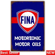 Vintage Reproduction Gas Oil Sign, Retro Wall Decor for Man Cave Bar Garage G...