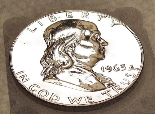 1963  Impaired  Proof  Franklin " Priced Below Melt "  #102 - 3