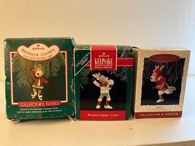 3 Hallmark Reindeer Champs 1987, 1991, 1993 All MIB