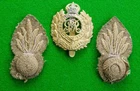 WW1 Royal Engineers Cap Badge with Cloth Sleeve Flaming Grenades