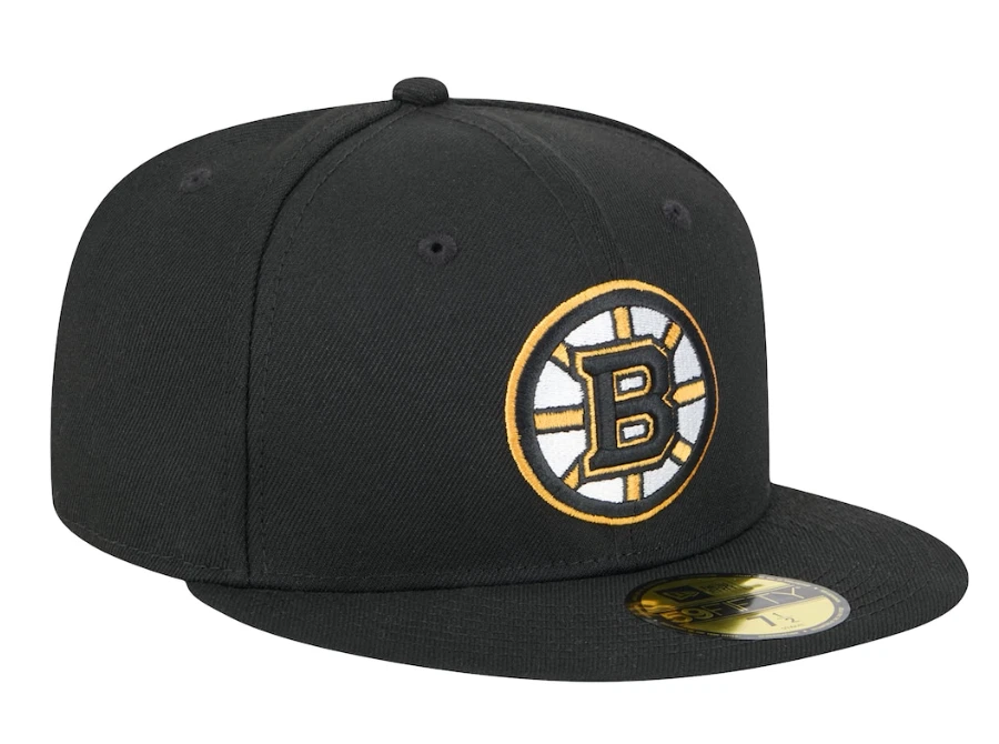 Men's Boston Bruins NHL Hockey New Era Core 59FIFTY Fitted Hat - Black - Image 3 of 4