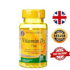 Holland & Barrett Vitamin D3 25�g (1000IU) - 100 Tablets