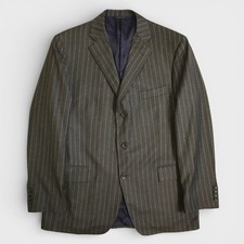 Brooks Brothers 1818 Sport Coat 42R Gray Pinstripe Ethomas Wool Made in Italy