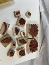 VTG 2000 Set of 12 Stampin' Up DEFINITIVELY DECORATIVE DAISY Rubber Stamp Set