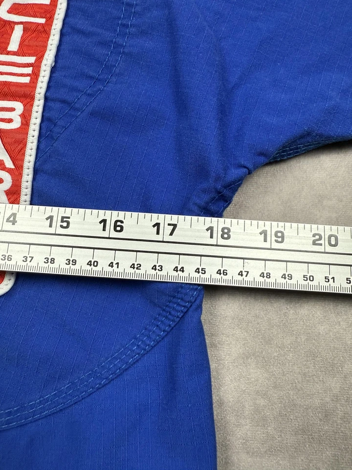 Gracie Barra Jiu-Jitsu Gi Jacket Youth Y4 Blue GBK Lite Kimono Equipe Patches - Image 4 of 4