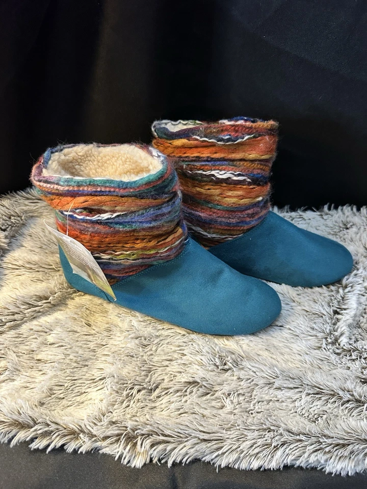 BEARPAW Natoma II Women’s Boots Teal Lambswool Ankle Size 7 - Image 3 of 4