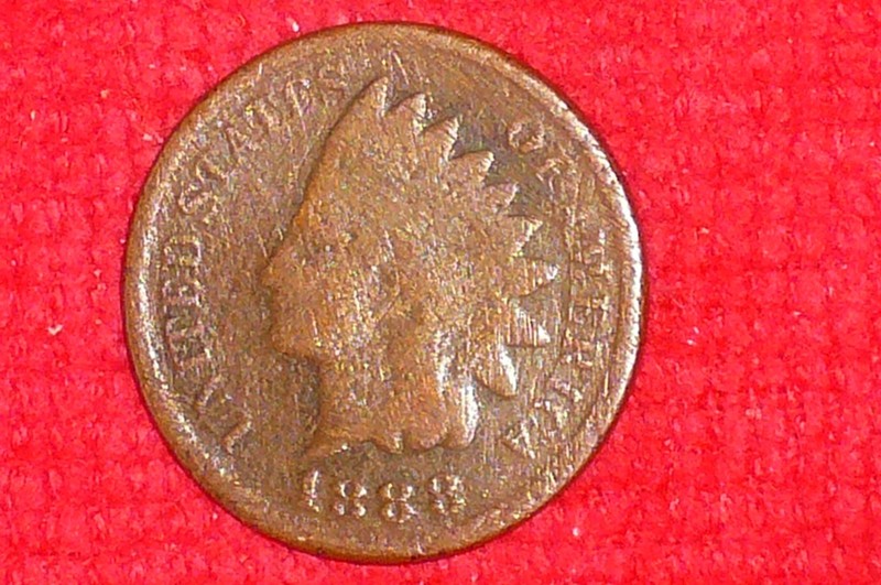 1888, Rare Old Antique, Indian Head Penny, US Collection Coin, (138 Years Old).