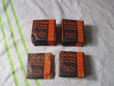 52 La Tosca Steel String No. 538 2nd 3rd 4th 6th Antique In Package lot NOS