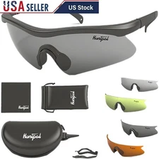 Durable Polymer Half-Frame Goggles W/ UV400 Lenses & Quick-Swap System New