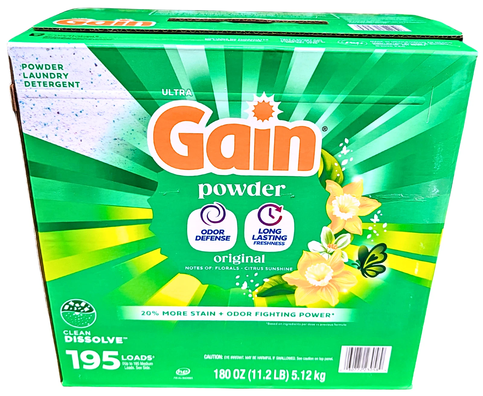 Gain Powder Laundry Detergent Original 195 Loads 180 Oz
Opens in a new window or tab