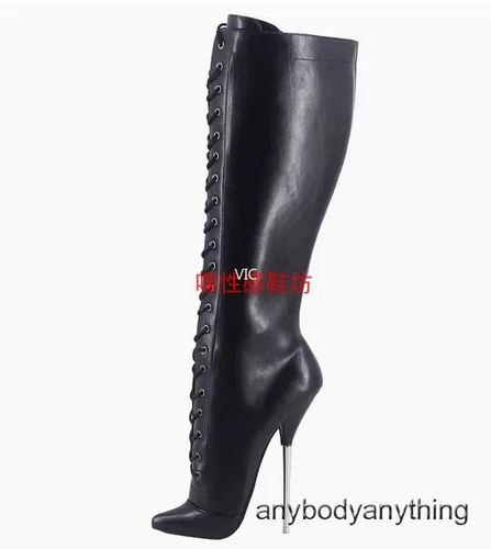 High Heel Stiletto Heel Fetish Platform Knee High Ballet Boots Womens Mens Shoes - Picture 5 of 27