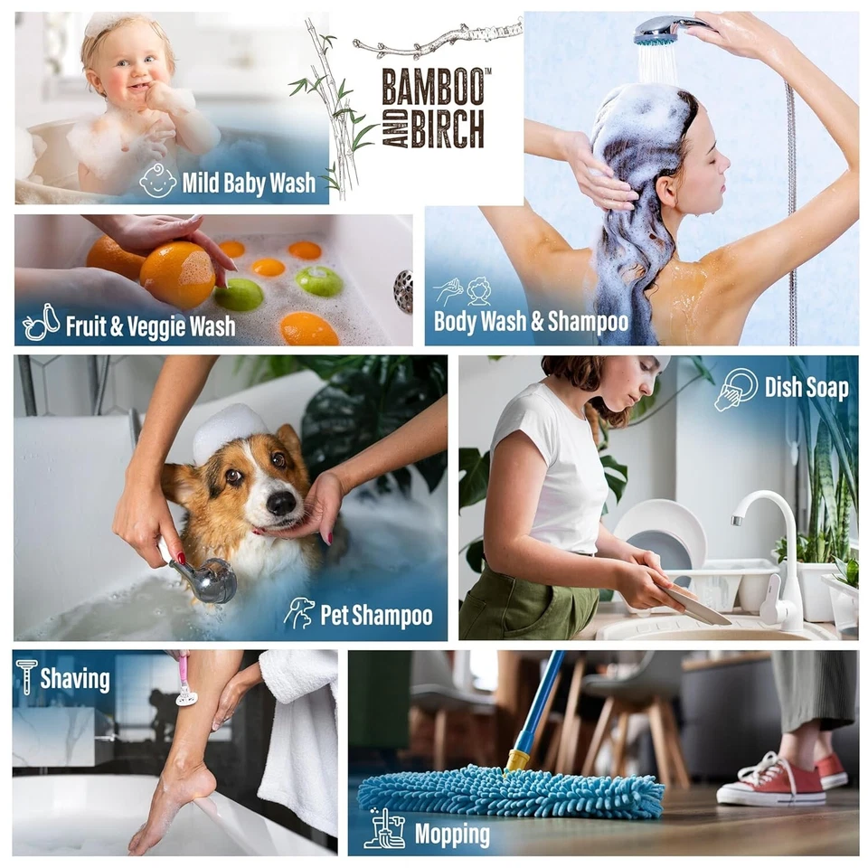 Jabón líquido orgánico puro de Castilla, palma certificado 64 fl oz (paquete de 1) sin perfume Foto 3 de 4