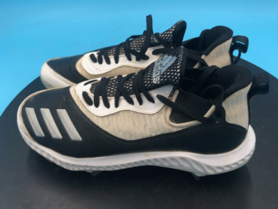 adidas Icon V Bounce Mens  Metal Baseball Cleats Black White EE4131 Size 8 s-l400.jpg main image 4