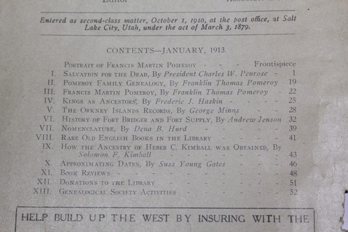 Huge Lot 74 Issues Utah Genealogical & Historical Magazine 1913 to 1935 - Picture 15 of 18