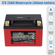 20L-BS 20Ah Lithium Iron Phosphate Battery for Harley-Davidson ATV UTV Snowmobil