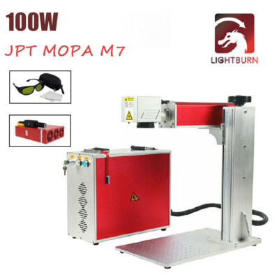 Laser 100W JPT Fiber Laser Engraver Color Marking 12''x12'' MOPA Marking Machine
