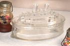 6 Glass/Tin Antique Candy Containers Lg Olympia Ship USA Avor .75 & 1 Oz — photo 3