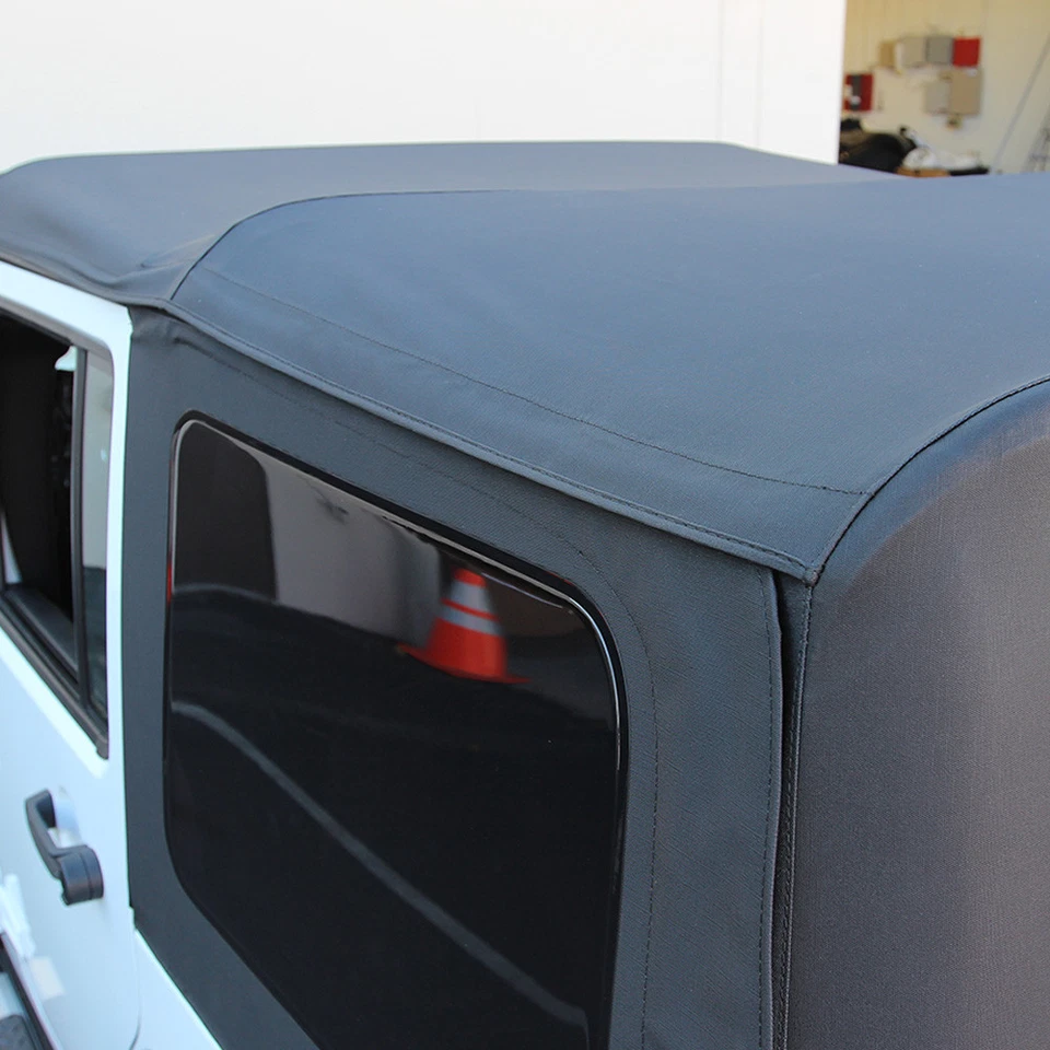 Jeep Wrangler 4 puertas JK techo blando, 2010-2018, ventanas tintadas, tela de vela de sillín Foto 2 de 4