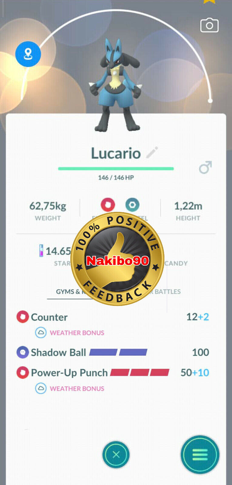 Selling - Pokémon go level 50, 3 hundo Lucario!!!! - EpicNPC