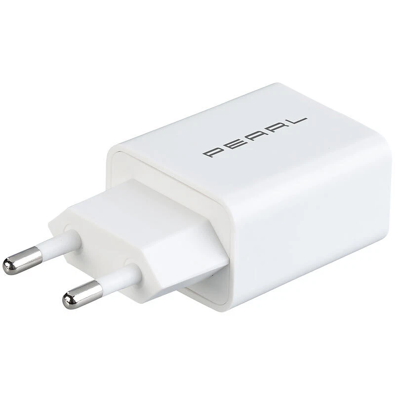 PEARL 2-Port-USB-Netzteil für Mobilgeräte, USB-A, 2,4 A / 12 W, weiß - Bild 3 von 4