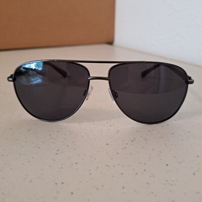 M by MaxStudio Sunglasses MX4437 Black Aviator Frames Black Polarized Lens