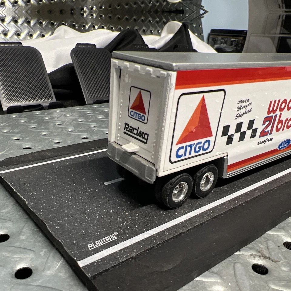 MORGAN SHEPHARD #21 CITGO WOOD BROTHERS 1/64 TRUCK TRANSPORTER HAULER 1993 - Image 2 of 4