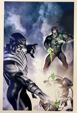 GREEN LANTERN GREEN ARROW print by GREG HORN (after Neal Adams) signed, 11 x 17