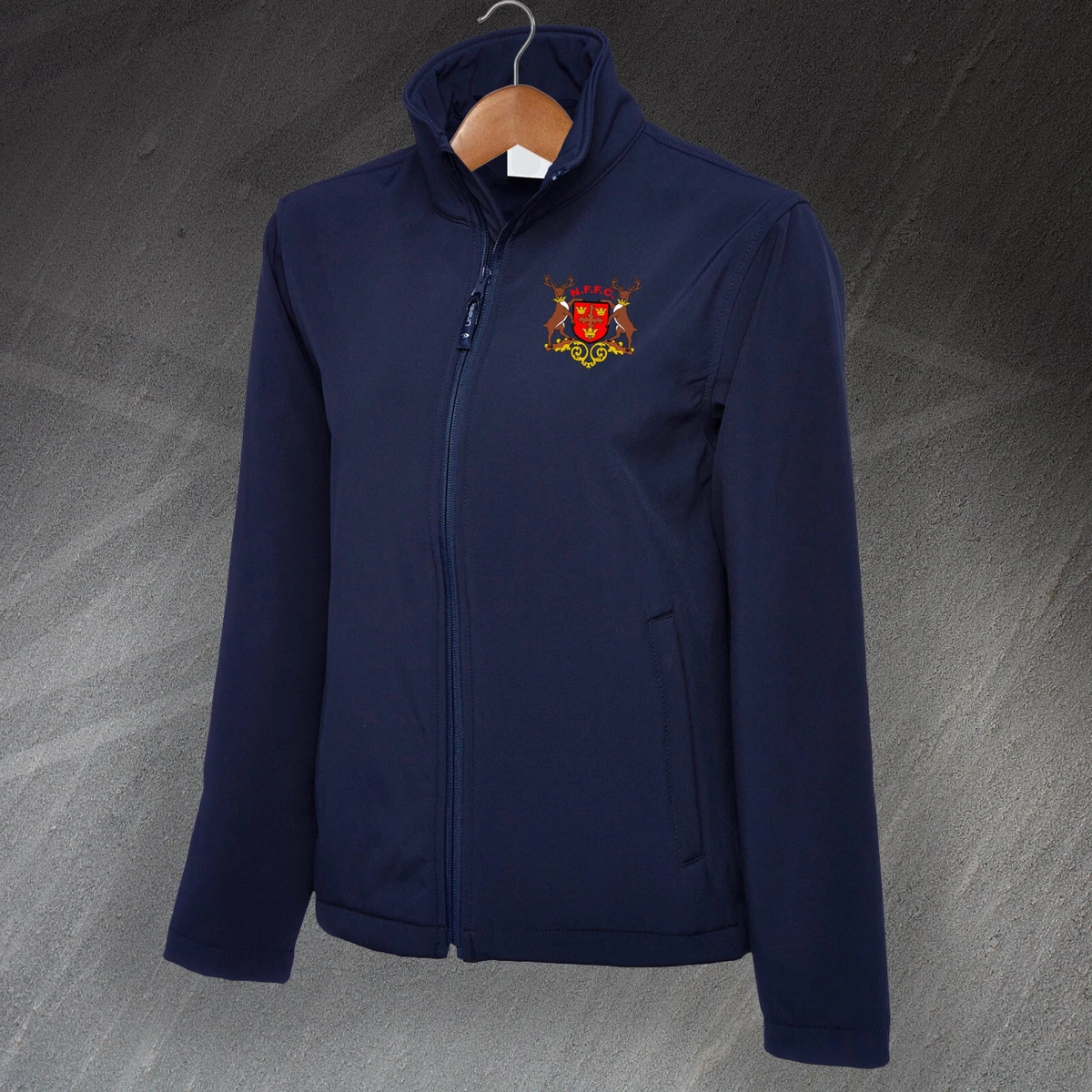 Nottm Forest Football Jacket Embroidered Softshell 1970 Old School Retro Large