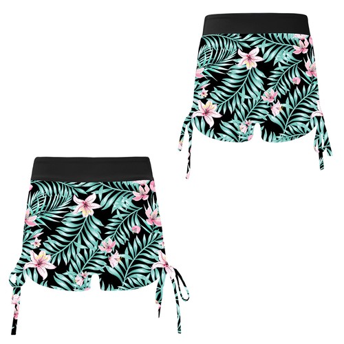 Kids Girls Shorts Cycling Pants Side Drawstring Briefs Dance Swimsuit Swimwear - Picture 16 of 42