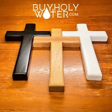 3x Blessed Holy Trinity Wooden Cross Crucifix Religious Catholic Christian