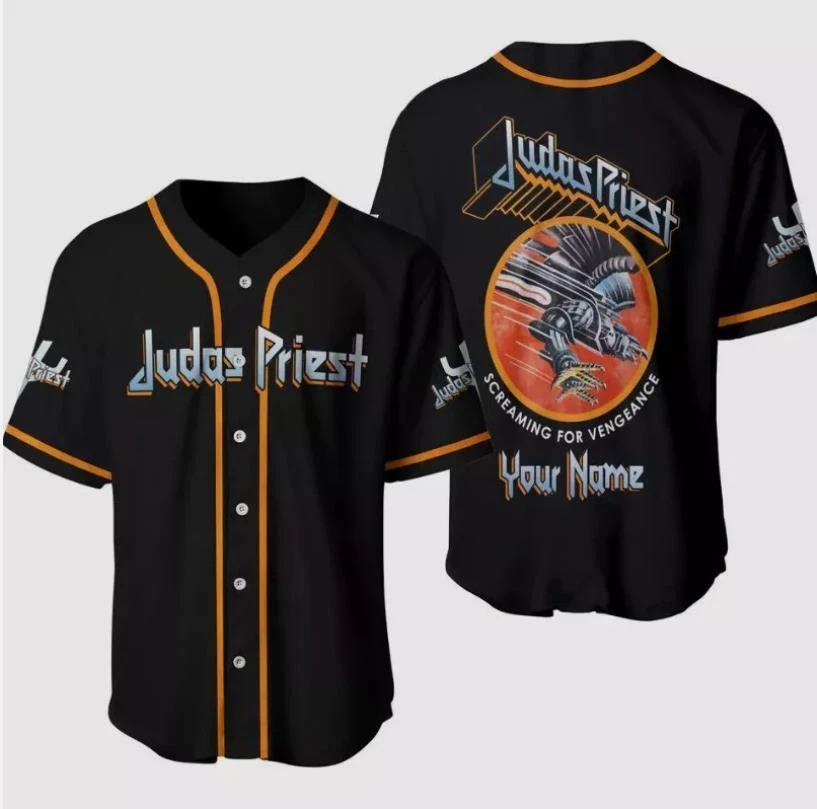Judas Priest Shield Baseball Jersey Shirt Judas Priest 3D Shirt
