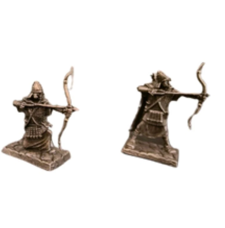 (2) Figura Militar Metal Cobre Adorno Legión Romana Ejército Soldado Modelo Arquero Foto 4 de 4