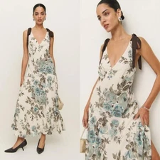 Reformation | NWT Anika V Neck Tie Floral Dress in Priscilla Size 0
