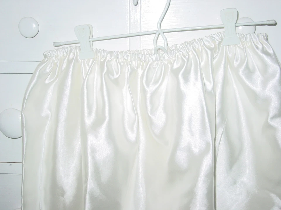 Borde de encaje satinado crema blanco roto 27"-50" Sissy-XXL 1X 2X NUEVO Foto 3 de 4