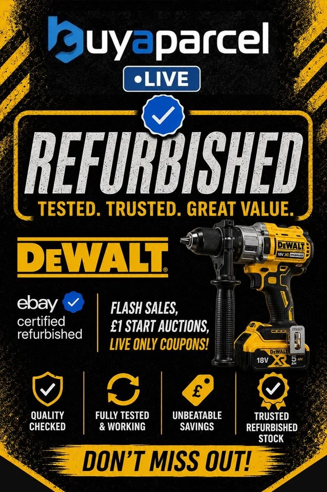 Buyaparcel LIVE Dewalt Refurbished |£1 Start Auctions | Live ONLY Flash Sal