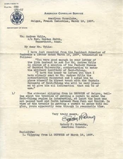 1937 Letter to 1st American Spy in Vietnam & Cambodia then Working Undercover
