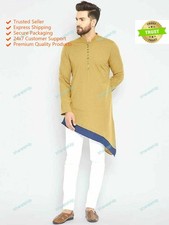 Mens Kurta Art Cotton Wedding Wear Mens Short Kurta Cotton Dress Kurta