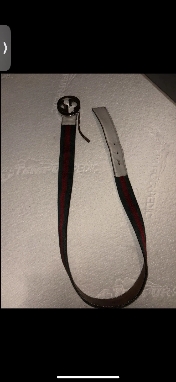 Cintura GUCCI WEB bianca verde rossa a righe misura 95 cm adatta 32 34